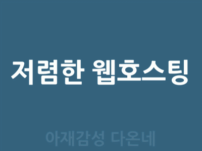 저렴한 웹호스팅 저렴한 외국호스팅 호스팅거 우비호스팅